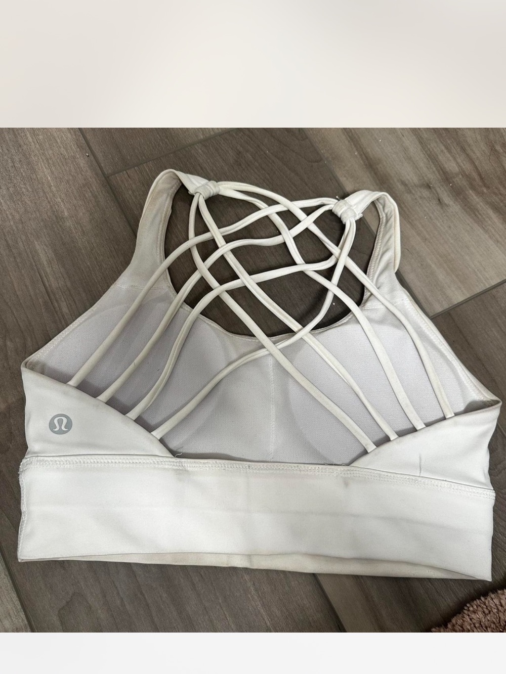 Lululemon Women’s size 6 Free to Be Longline White Sports Bra - Picture 4 of 5